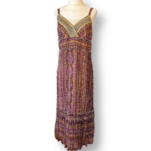 Bohemian Floral Paisley Midi Dress w/ Cropped Jacket Set